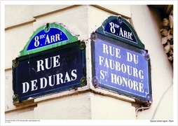 Typical street signs, Paris