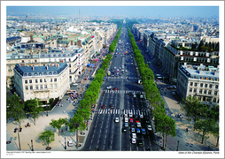 View of the Champs-Elysees, Paris