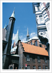 Town Hall and St Mary's Church, Lubeck
