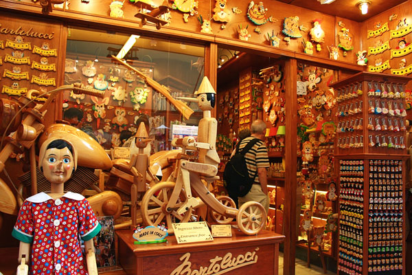 Bartoluccis  Pinocchio  and Wooden Souvenirs, Italy.