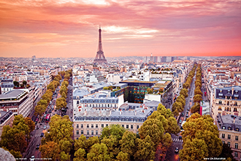 Beautiful Paris and Eiffel Tower